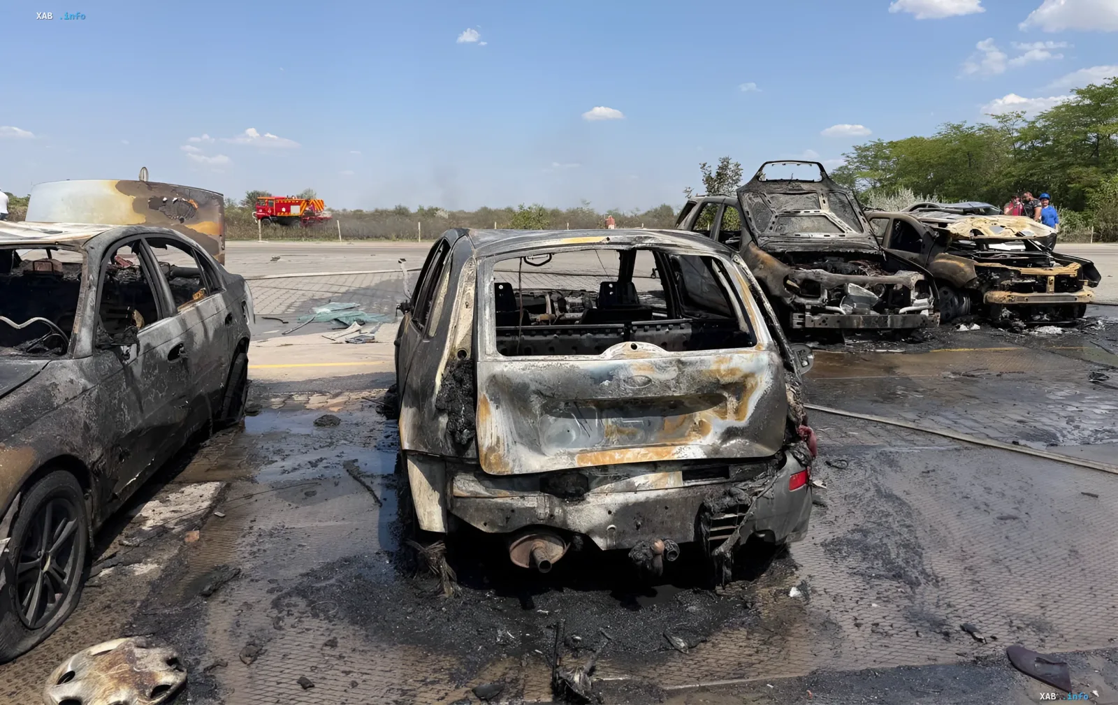 Burnt cars after Russian drone attack in Odesa: aftermath of the strike on the city