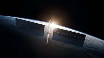 Супутник Starlink на орбіті Землі з сходом сонця — символ зростання SpaceX та амбітних планів щодо ШІ та Starship