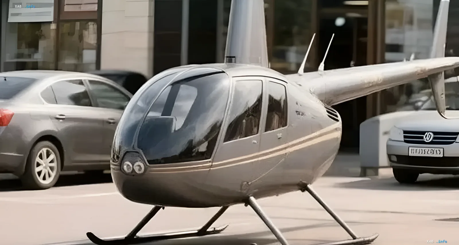 Rentner flog mit einem Hubschrauber in den Supermarkt: ein ungewöhnlicher Weg, wenn das Auto zu weit weg ist