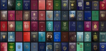 Collage of numerous passports from various countries, symbolizing the global dominance of Asian nations in the 2026 most powerful passports ranking.