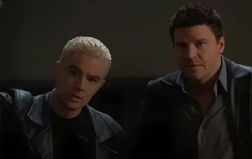 David Boreanaz and James Marsters as Angel and Spike from the series Buffy the Vampire Slayer