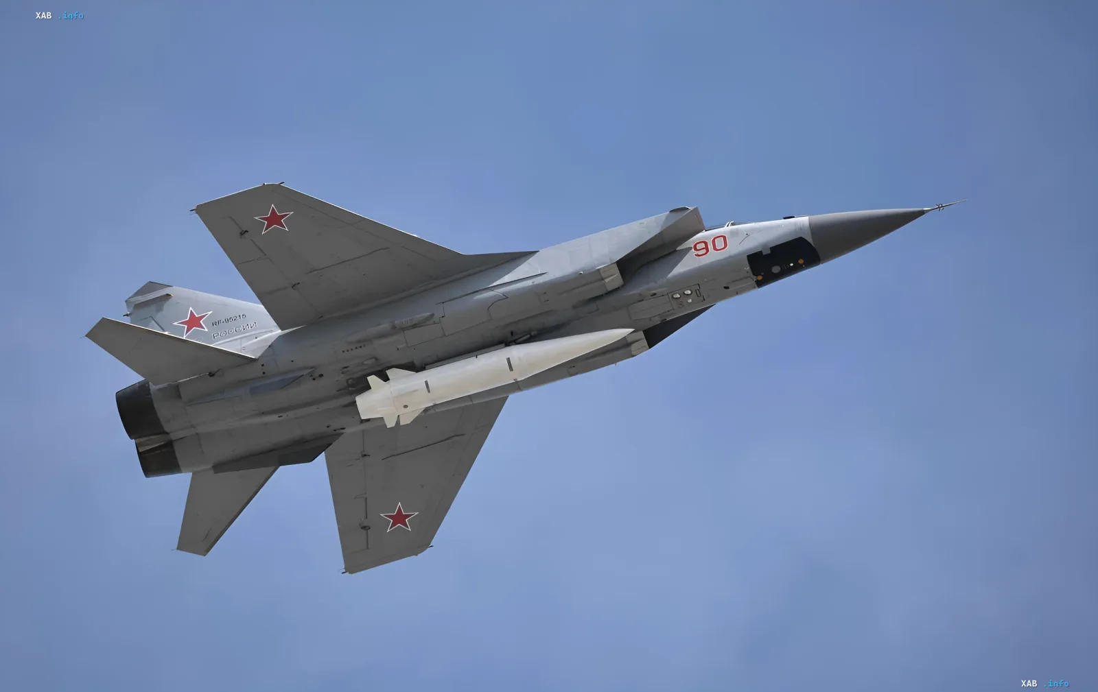 Истребитель МиГ-31 с ракетой Х-32, символизирующий перенаправление ресурсов на массовое производство баллистических ракет