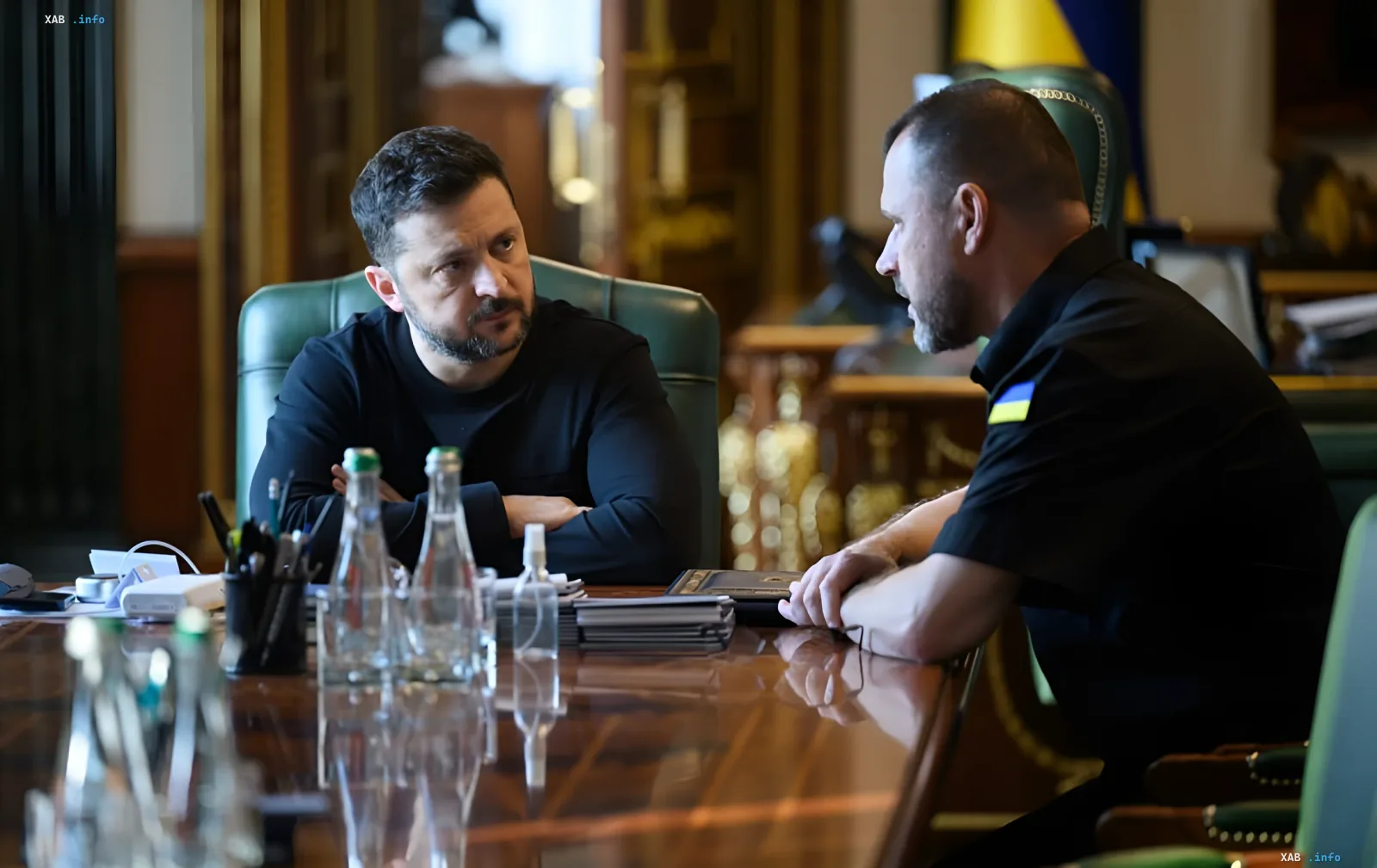 Ukrainian President Volodymyr Zelenskyy discusses enhanced NSDC powers and decree implementation control during a working meeting