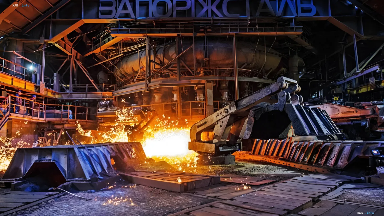 Production at Zaporizhstal: molten metal and sparks in the workshop