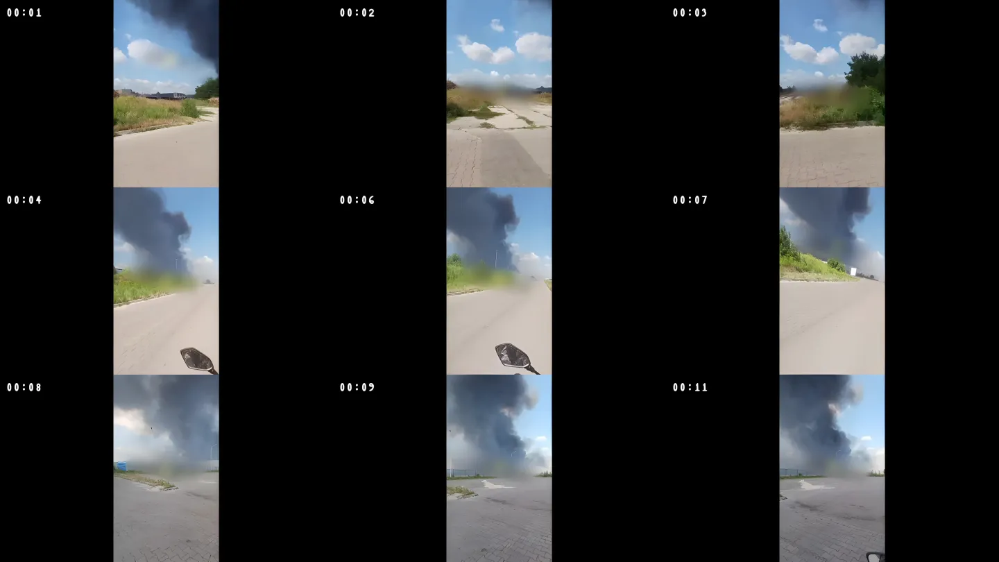Гігантський стовп диму у Броварах — Storyboard