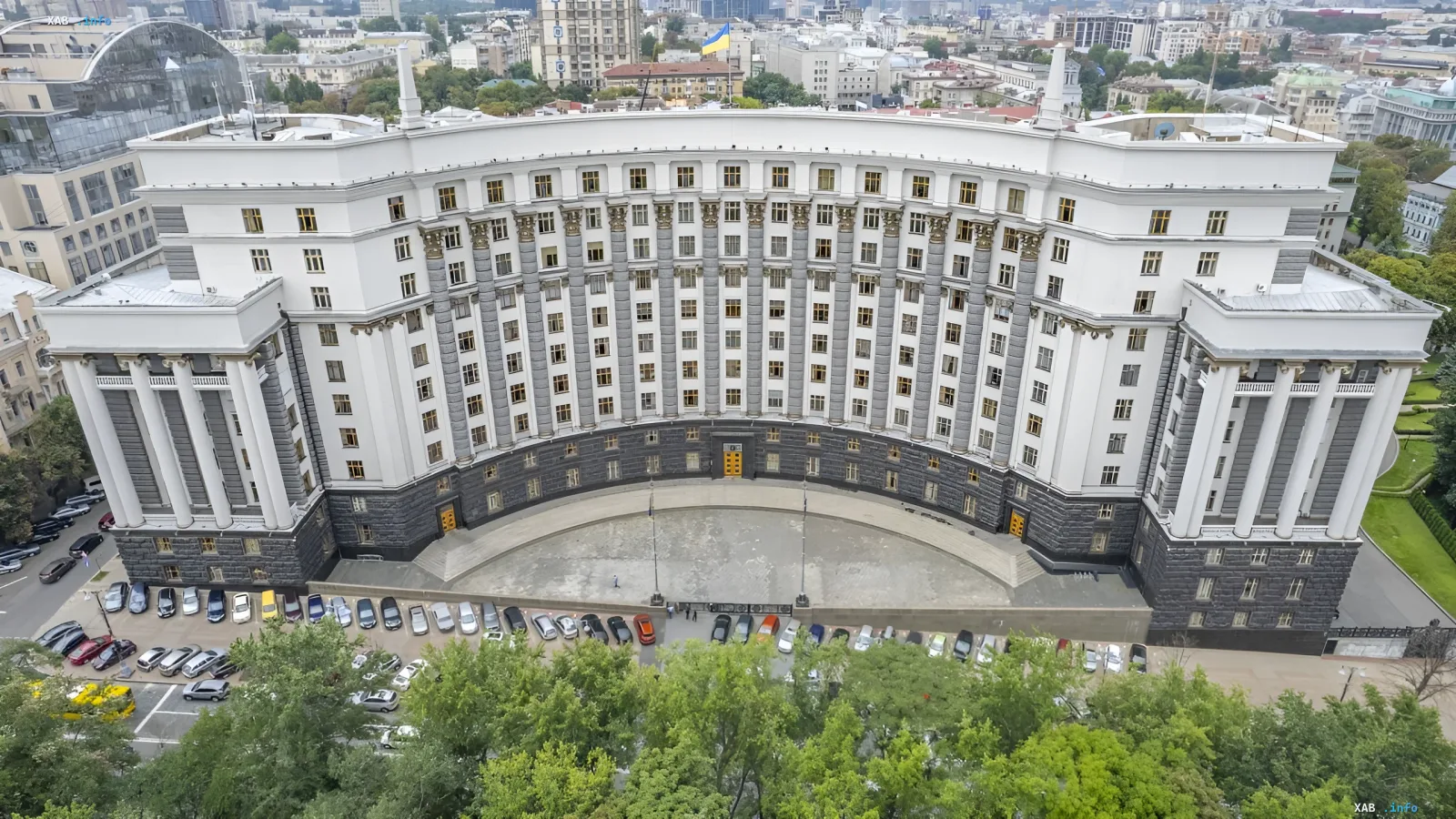 Building of the Cabinet of Ministers of Ukraine in Kyiv, where a new order of military registration for citizens abroad was approved