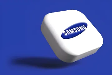 Symbolische Darstellung einer Samsung-System-App mit Logo auf einem weißen Block, die Sicherheitsupdate und Bloatware-Entfernung illustriert