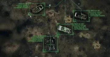 Спутниковый снимок с ИИ-маркировкой: система Avengers Labs анализирует объекты на местности, выделяя их зелеными рамками и статусами