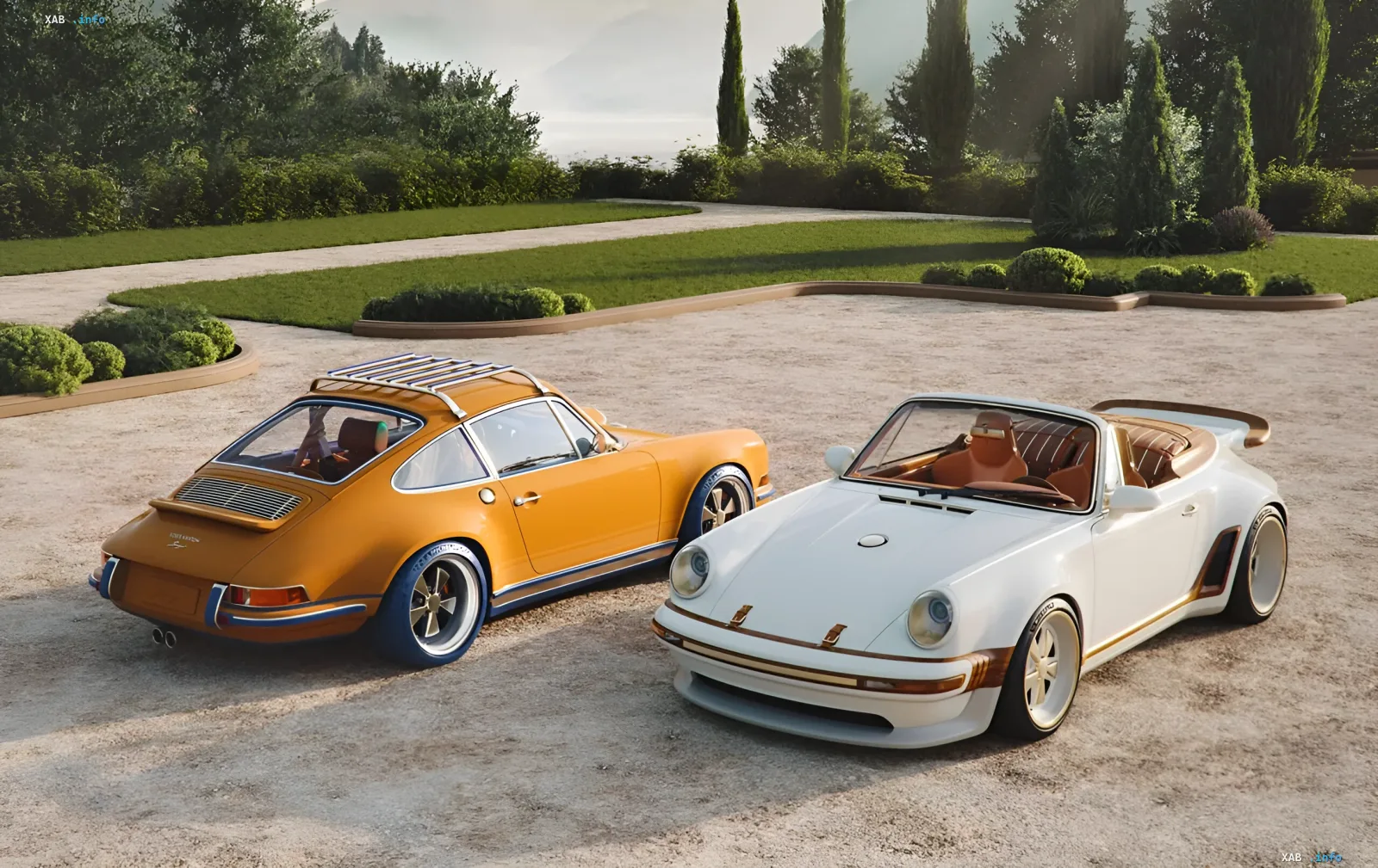 Эксклюзивные Porsche 911 от Louis Vuitton и Singer на фоне роскошного ландшафта в Монтерее