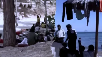 Refugees on the beach in Ceuta: unsanitary conditions and gathering before the border
