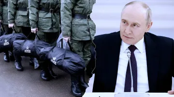 Владимир Путин на фоне солдат с вещевыми мешками «Армия России»: стратегия Кремля по «охоте на людей» вместо мобилизации в 2026 году