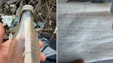 Glasflasche mit Notiz aus dem Jahr 1973, nach 53 Jahren gefunden – Kinderstreich über Entführung durch rücksichtslose Schwammsammler