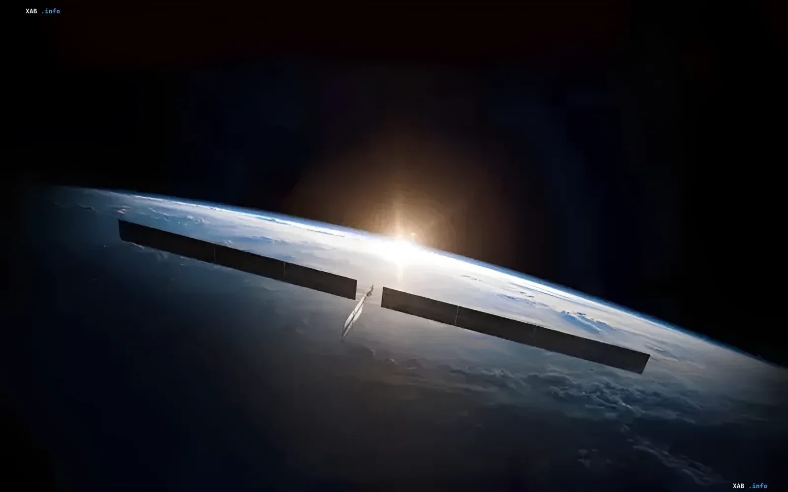 Супутник Starlink на орбіті Землі з сходом сонця, що символізує успіх IPO SpaceX та ріст інвестицій Alphabet