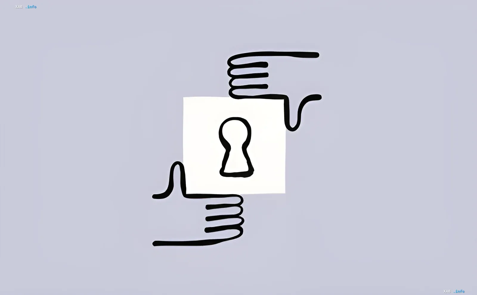 Schematische Hände halten ein Blatt Papier mit einem Schlüsselloch-Ausschnitt, das die verborgene Macht von Anthropics Model 2 symbolisiert