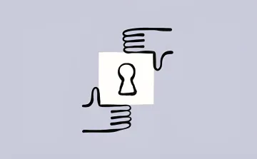 Schematische Hände halten ein Blatt Papier mit einem Schlüsselloch-Ausschnitt, das die verborgene Macht von Anthropics Model 2 symbolisiert