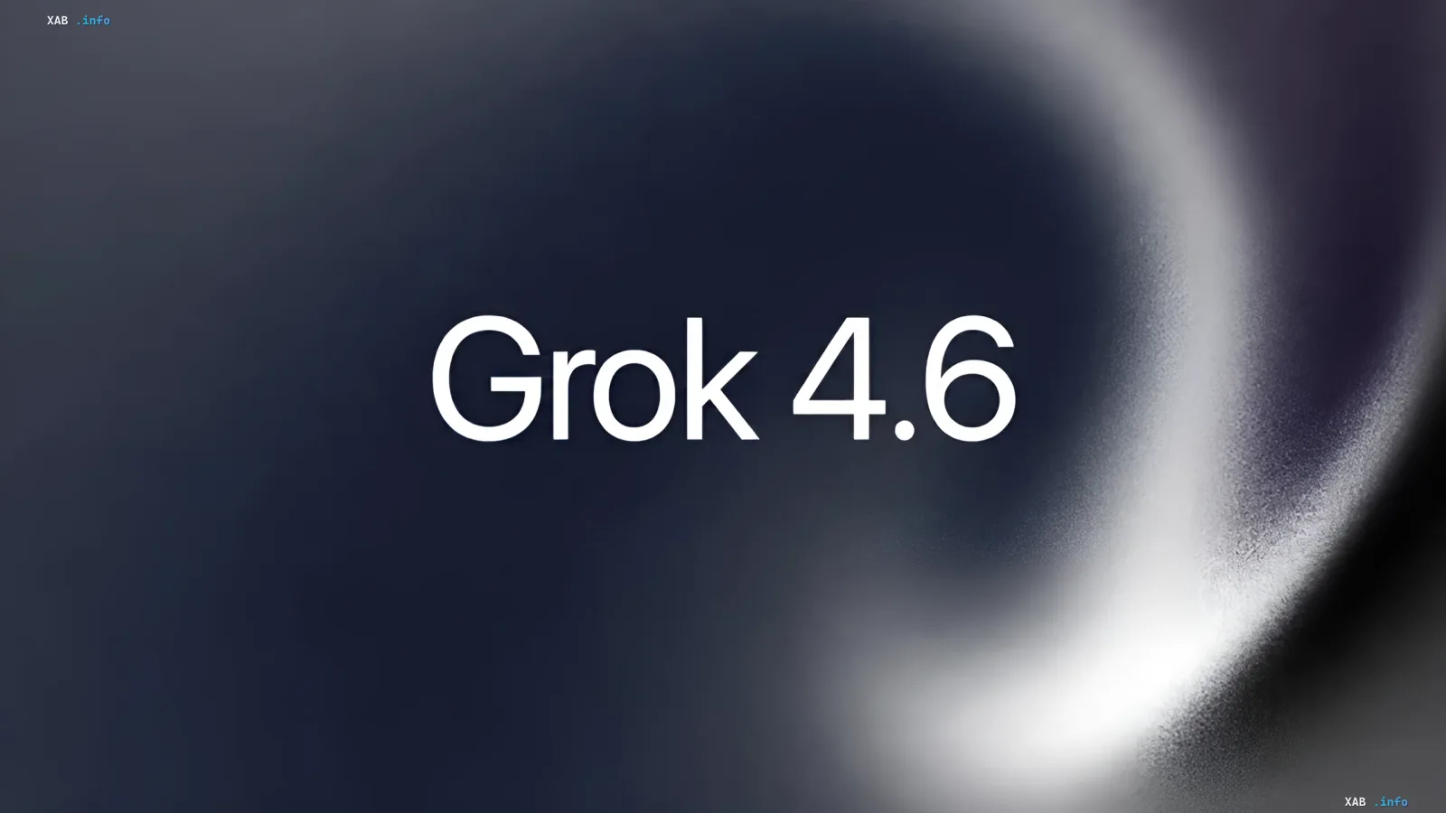 Логотип Grok 4.6 на фоне абстрактного светового эффекта, символизирующего технологический прорыв SpaceXAI в гонке искусственного интеллекта
