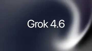 Логотип Grok 4.6 на фоні абстрактного світлового ефекту, що символізує технологічний прорив SpaceXAI у гонці штучного інтелекту