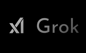 Логотип xAI и Grok на черном фоне, символизирующий связь с судебным иском о создании контента с сексуализированными детьми