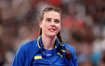 Ярослава Магучих в форме сборной Украины на чемпионате Европы в Бирмингеме