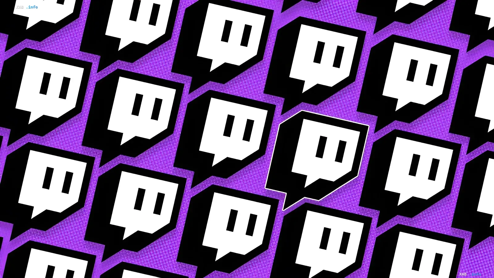 Логотипы Twitch на фиолетовом фоне, символизирующие использование контента платформы для обучения ИИ
