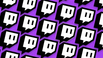 Логотипы Twitch на фиолетовом фоне, символизирующие использование контента платформы для обучения ИИ