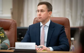 Ukrainischer Verteidigungsminister Oleksiy Reznikov bei einer Regierungssitzung im Zusammenhang mit der Übermittlung von Koretzky's Regierungsprogramm an die Werchowna Rada