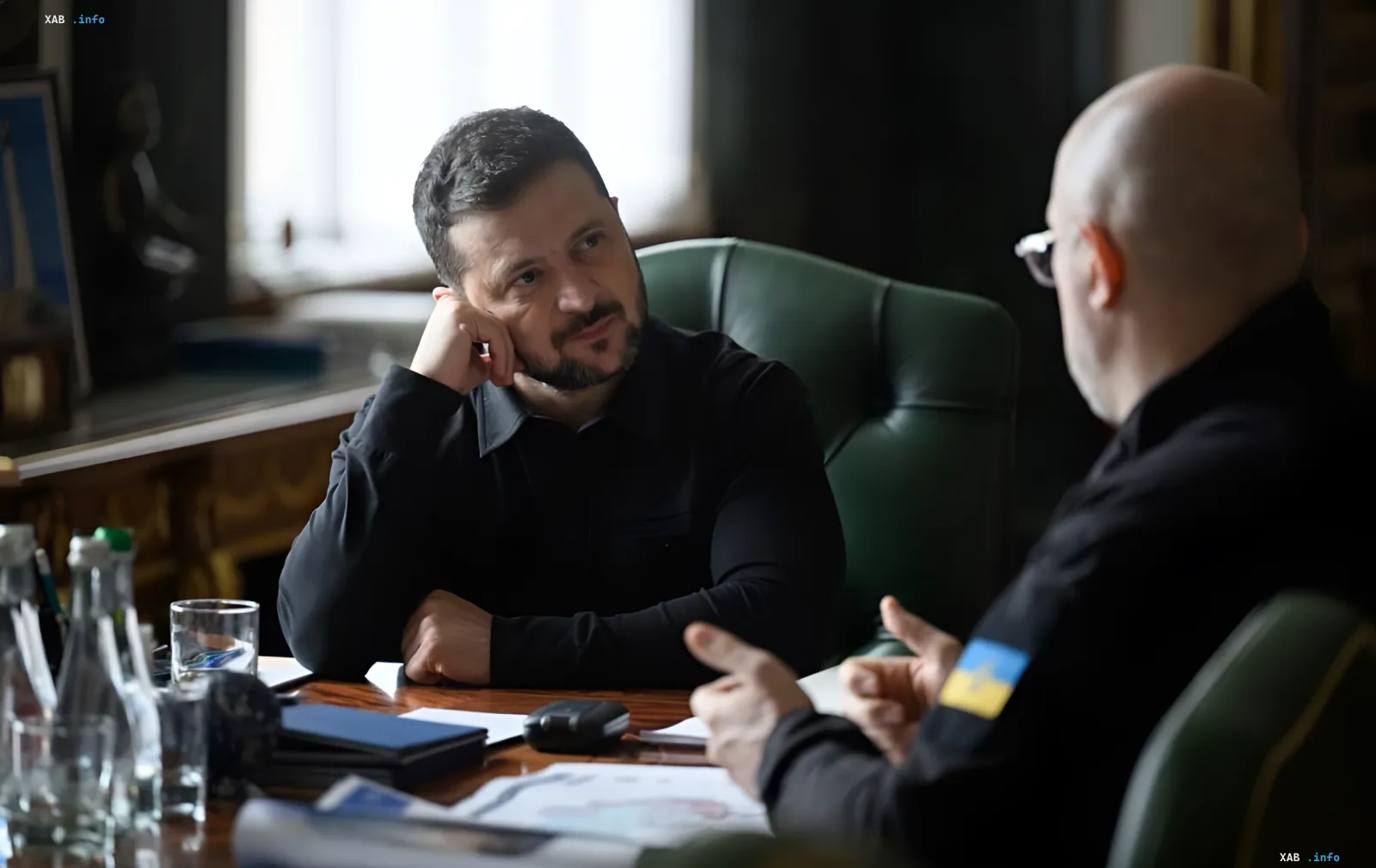 Ukrainian President Volodymyr Zelenskyy in his office discusses priorities for restoring energy infrastructure and new threats in August 2026.