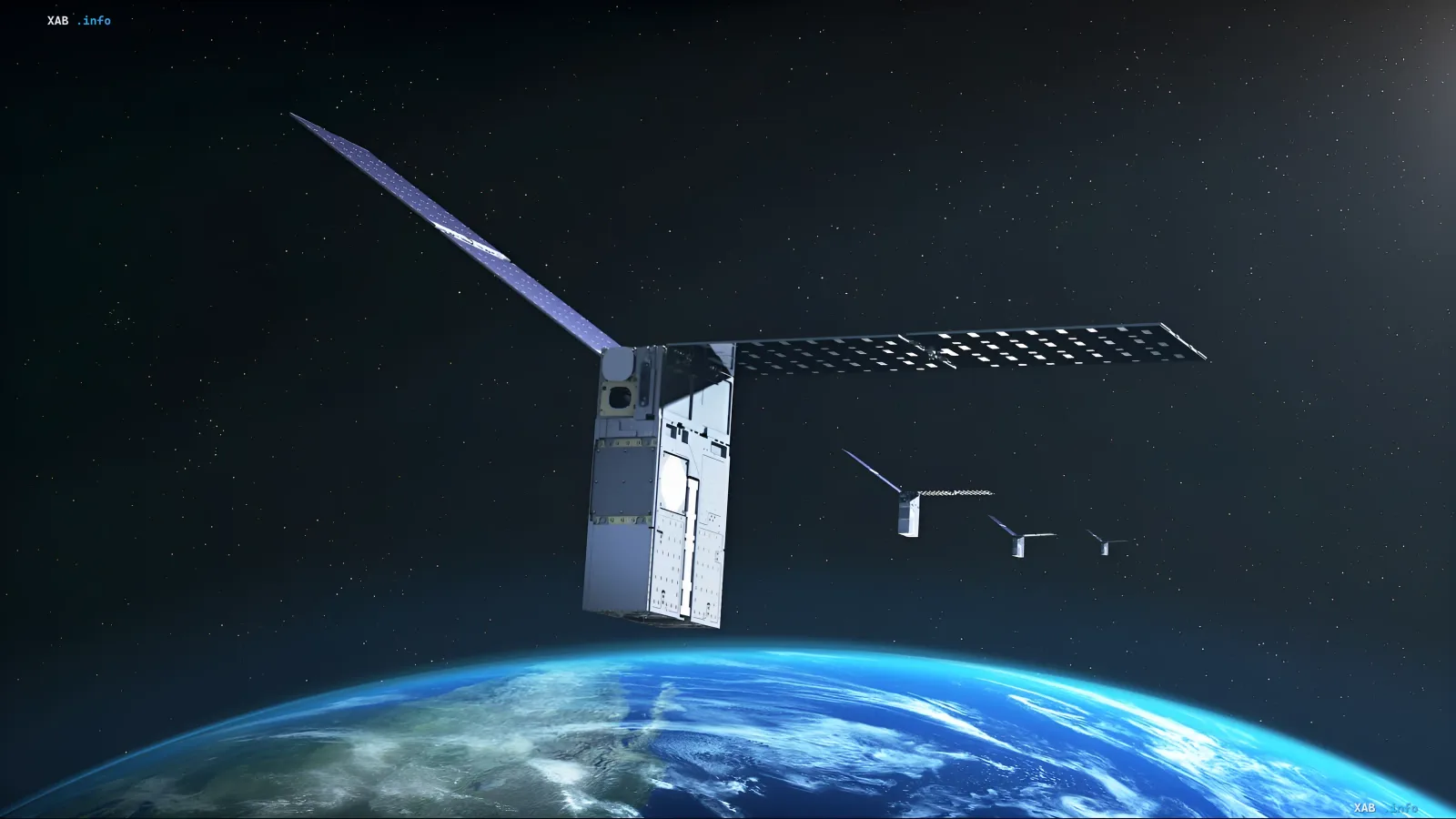 Рой спутников Starling на орбите Земли, демонстрирующий автономную навигацию без GPS с использованием системы FALCON от NASA
