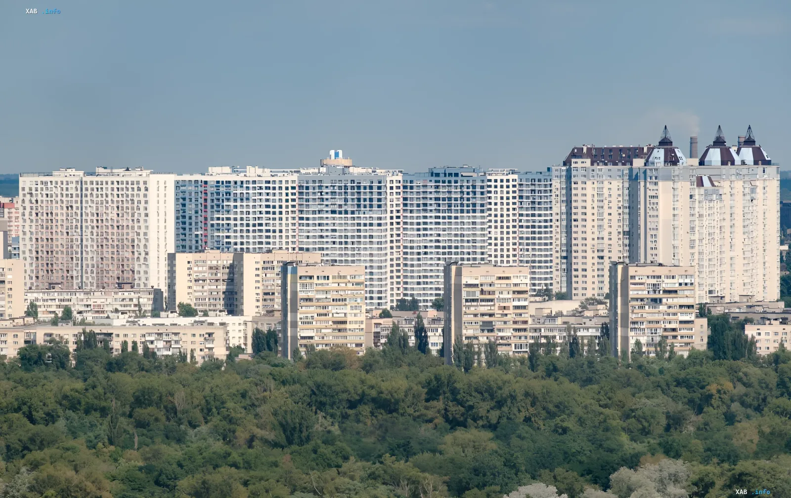 Панорама жилых кварталов Киева: многоэтажные дома на фоне неба иллюстрируют состояние рынка недвижимости в 2026 году