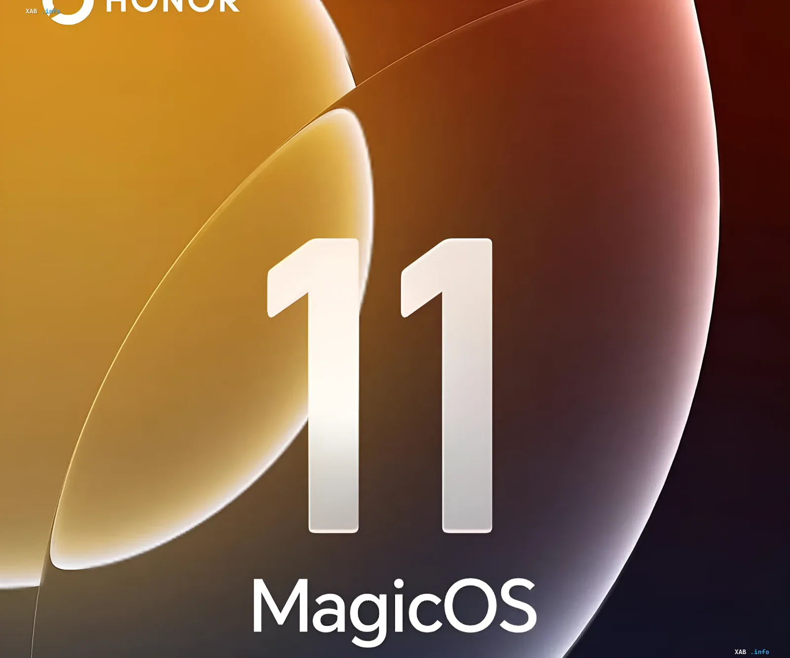 Официальный логотип Honor MagicOS 11 с цифрой 11 на золотистом фоне — новая версия системы с функцией освобождения более 50 ГБ памяти