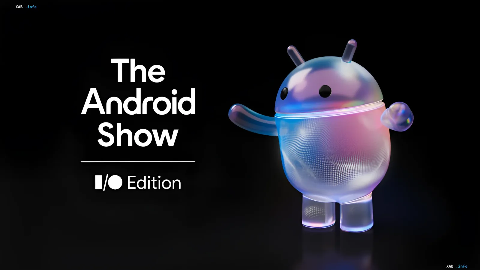 Заставка шоу The Android Show с голографическим Android-роботом: анонс интеграции ИИ-ассистента Gemini в браузер Chrome на Android