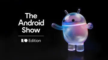 Заставка шоу The Android Show с голографическим Android-роботом: анонс интеграции ИИ-ассистента Gemini в браузер Chrome на Android