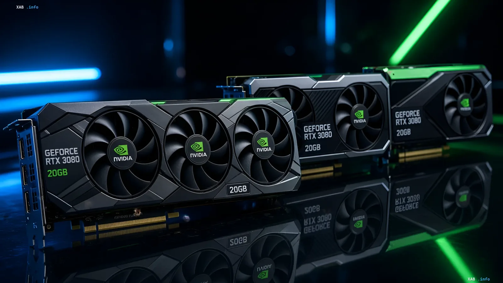 NVIDIA GeForce RTX 3080 Grafikkarten mit auf 20 GB aufgerüstetem Speicher nach dem Neulöten in chinesischen Werkstätten