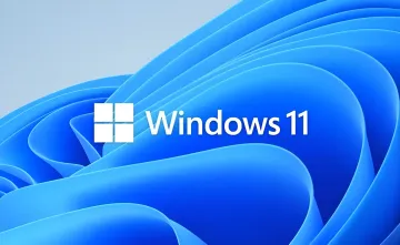 Логотип Windows 11 на фирменных синих обоях — новая функция поштучного отключения камеры и микрофона для Win32-приложений