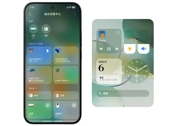 Эффект Soft Light Glass в HyperOS 4: интерфейс центра устройств Xiaomi и виджеты со стеклянным дизайном на смартфоне