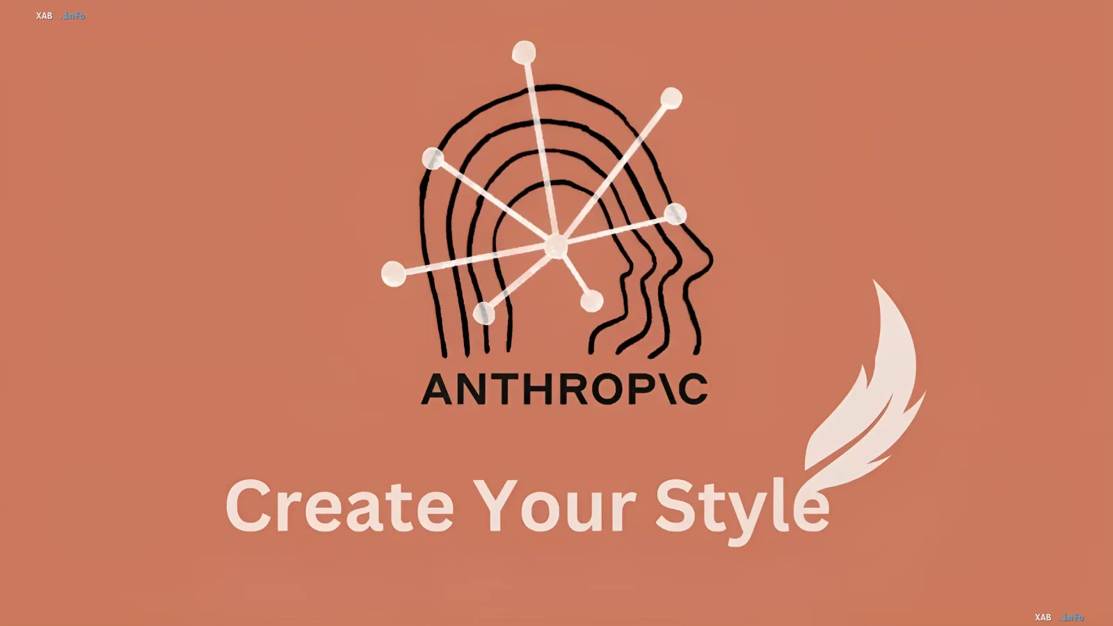 Anthropic-Logo auf terrakottafarbenem Hintergrund mit dem Slogan Create Your Style — Unternehmen bereitet IPO mit Bewertung von bis zu 2 Billionen Dollar vor