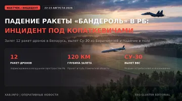 Infografik: 12 „Bandrol“-Raketen-Drohnen dringen 120 km in den Luftraum Weißrusslands ein und Su-30SM-Start