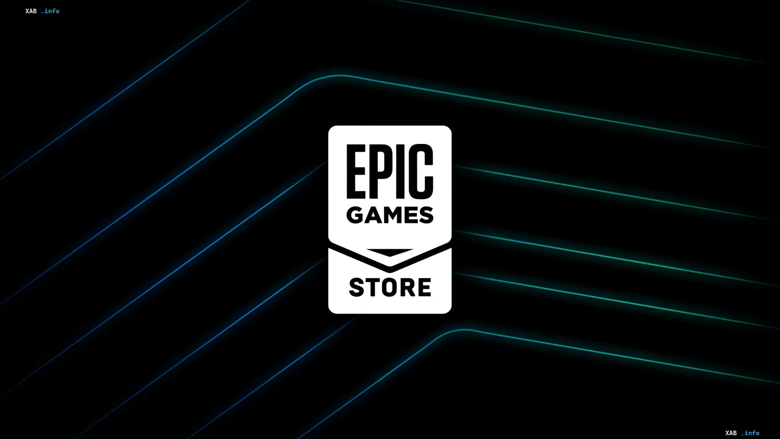 Логотип Epic Games Store на тёмном фоне с неоновыми линиями — компания перестраивает лаунчер с нуля