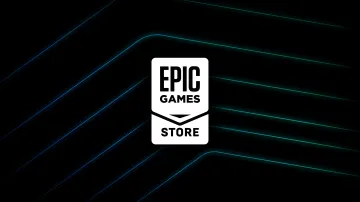 Логотип Epic Games Store на тёмном фоне с неоновыми линиями — компания перестраивает лаунчер с нуля