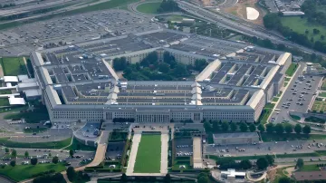 Aerial view of the Pentagon building where Stars and Stripes journalists were dismissed