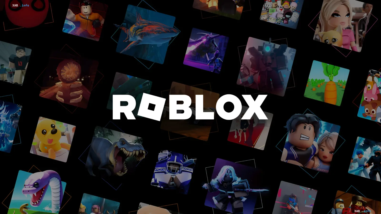 Логотип Roblox на фоне коллажа из скриншотов игр платформы в центре судебного разбирательства об иске по гибели подростка