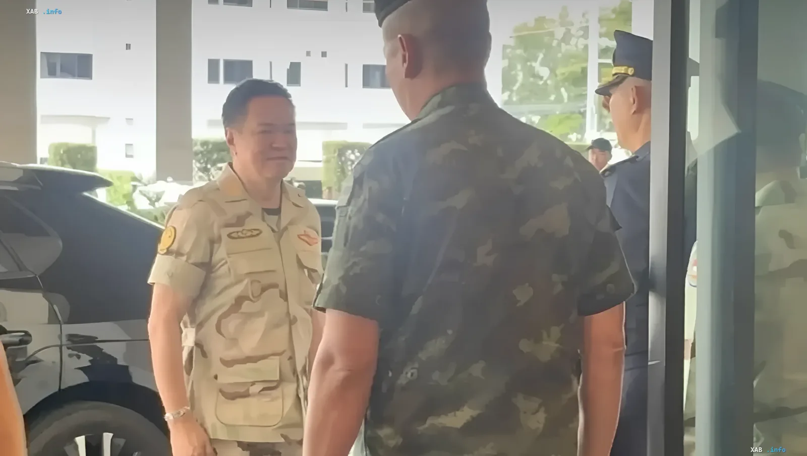 Military and police officers at an emergency security meeting in southern Thailand