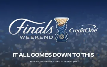 Офіційна графіка фінального уїкенду турніру Cincinnati Open 2026 з логотипом Credit One Bank