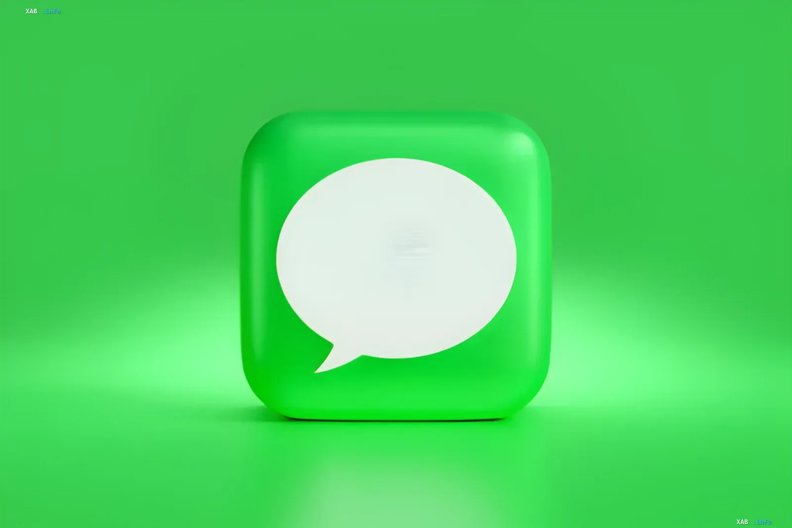Apple-Messages-App-Symbol mit weißer Sprechblase auf grünem Hintergrund, das die ChatGPT-Integration in iMessage darstellt