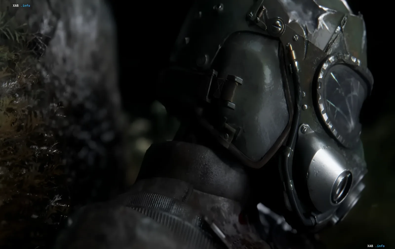 Metro 2039: крупный план маски нового героя в тёмном постапокалиптическом кадре из анонса четвёртой части от 4A Games