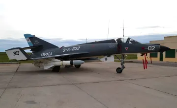 Аргентинский Super Étendard с бортовым номером 3-A-202 на аэродроме перед выводом из эксплуатации