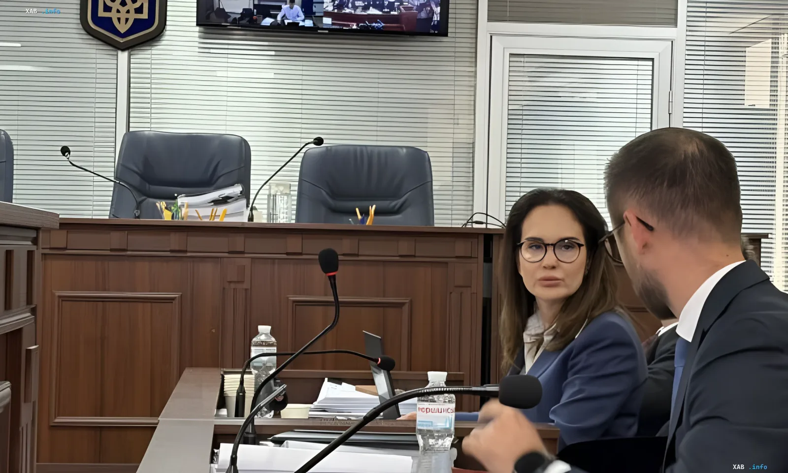 Ирина Мудрая на заседании ВАКС Ирина Мудрая в зале заседаний ВАКС во время рассмотрения дела о скрытых активах