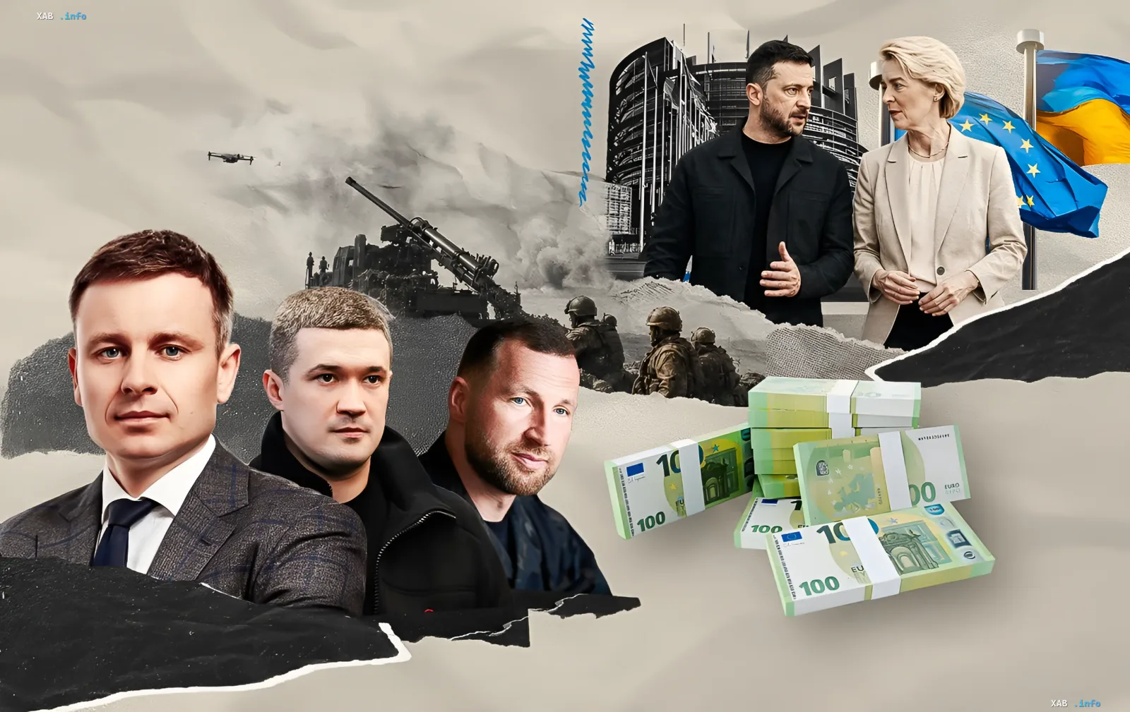 Selenskyj und von der Leyen vor dem Hintergrund von Kampfhandlungen und Euro-Stapeln: Defizit im Verteidigungsbudget der Ukraine