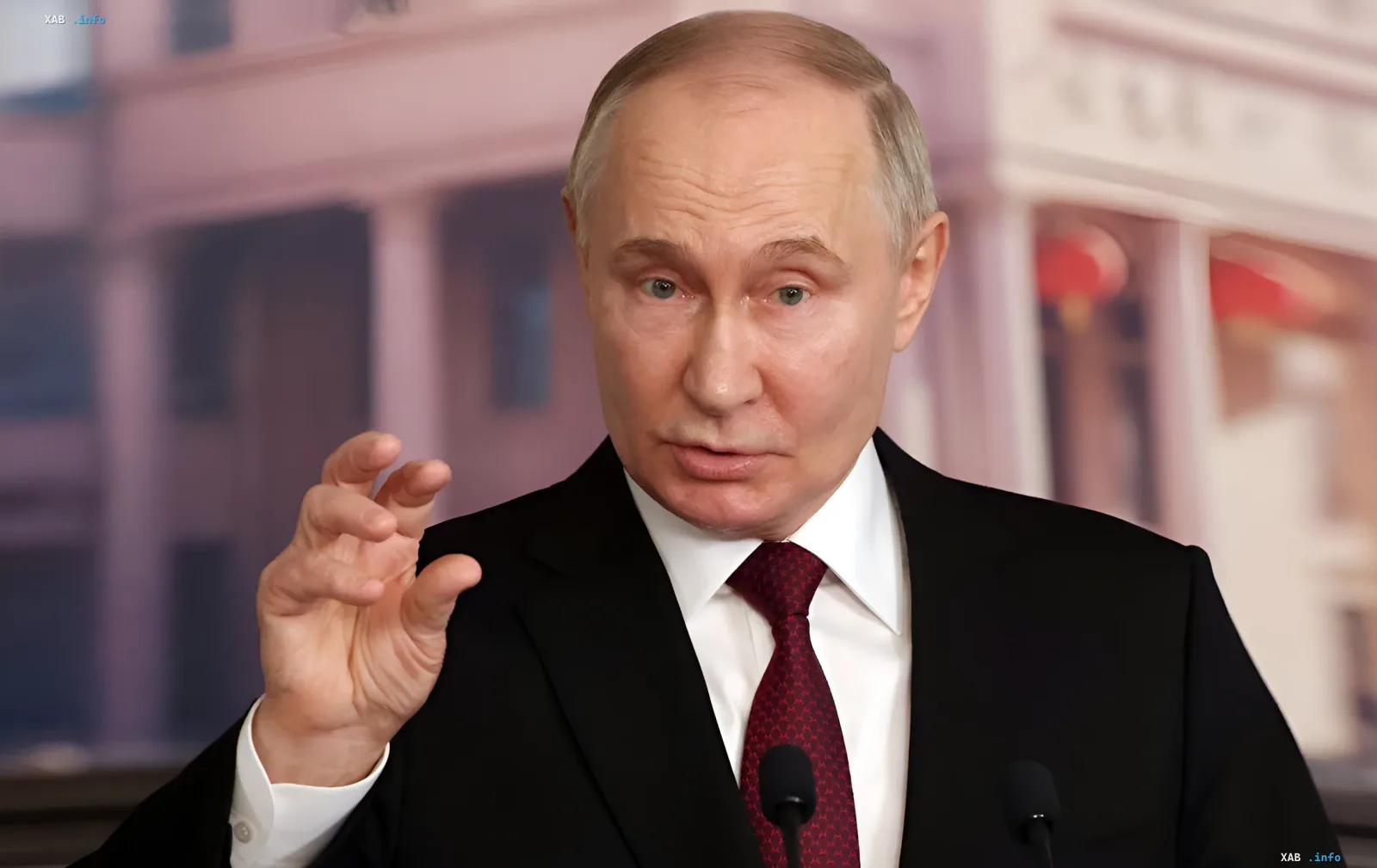 Vladimir Putin delivers a statement on ending the war in Ukraine that Kyiv calls cynical lies
