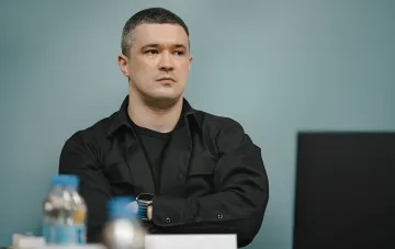 Alexey Fedorov bei der Präsentation seines Defense-Tech-Startups